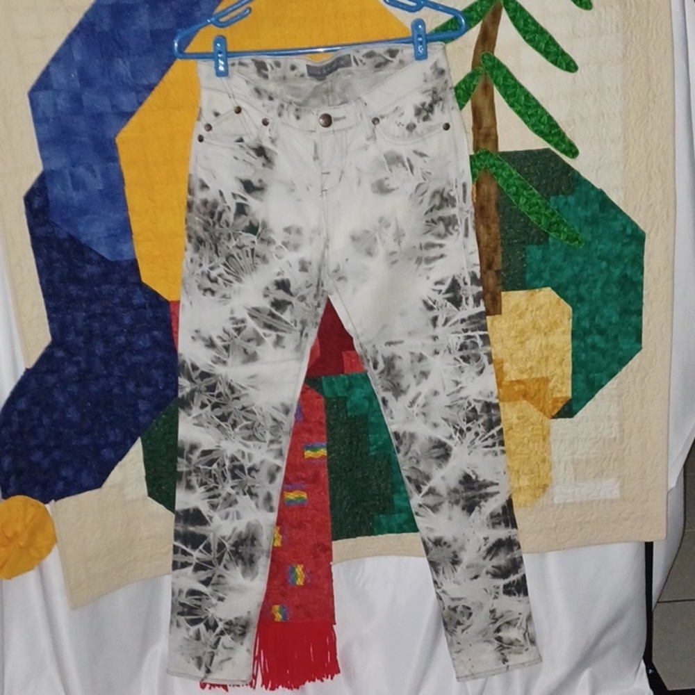 Rock & Republic White Tie Dye Berlin Skinny Jeans
